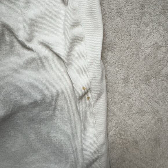 Vtg Y2K Tommy Hilfiger Hipster Capri Jeans White Button Cuff Denim Size 16 - Picture 7 of 10